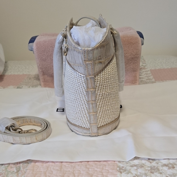 BRAHMIN JENNY SATCHEL TOTE/CROSSBODY IN TIRAMISU MANAVA. NWT - Picture 11 of 15